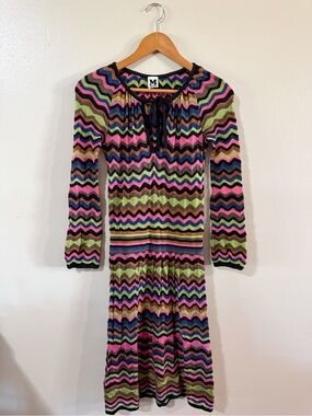 M Missoni | Chevron Mulitcolor‎ Midi Dress, size 6